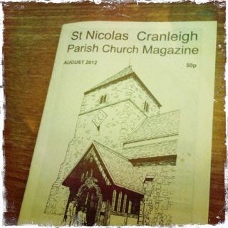 地元の人たちにも祝って頂いた４０周年：Cranleigh Churchの会報に本校の式典の記事が載りました。
