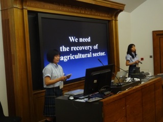 長州ファイブゆかりのUCLで東日本大震災被災地の高校生達がプレゼンテーションをしました。